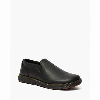 Dr Martens Rhodes Kožené - Cierne Slip On Panske, DR0152